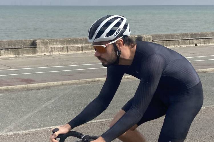 Eirias Triathlon rider on course