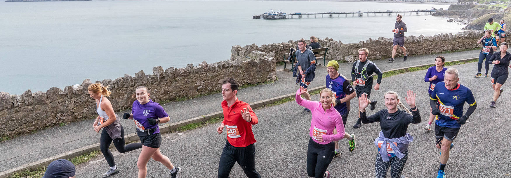 Runners at the Nick Beer 10K in Llandudno North Wales
