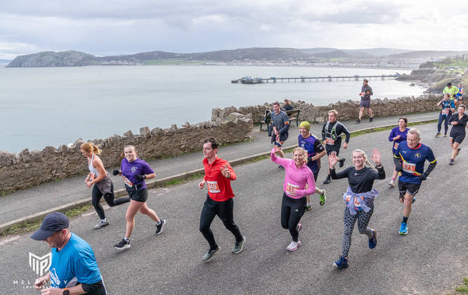 Runners at the Nick Beer 10K in Llandudno North Wales