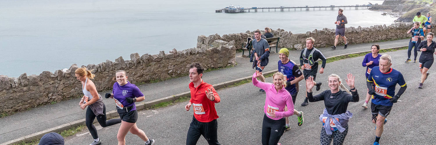 Runners at the Nick Beer 10K in Llandudno North Wales