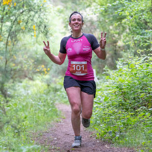 Anglesey Trail Half Marathon Runner in Woods