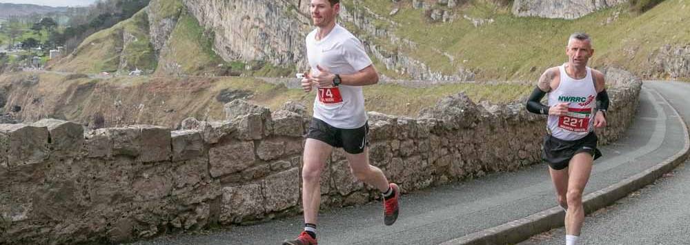 Runners on the Great Orme for the Nick Beer Memorial 10k race, North Wales