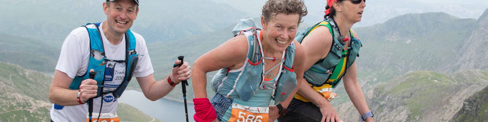 Runners on the Snowdonia Trail Marathon in North Wales